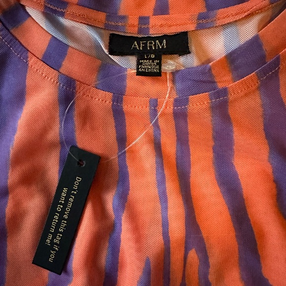 Revolve AFRM Isla Tee in Orange Zebra - Picture 2 of 3
